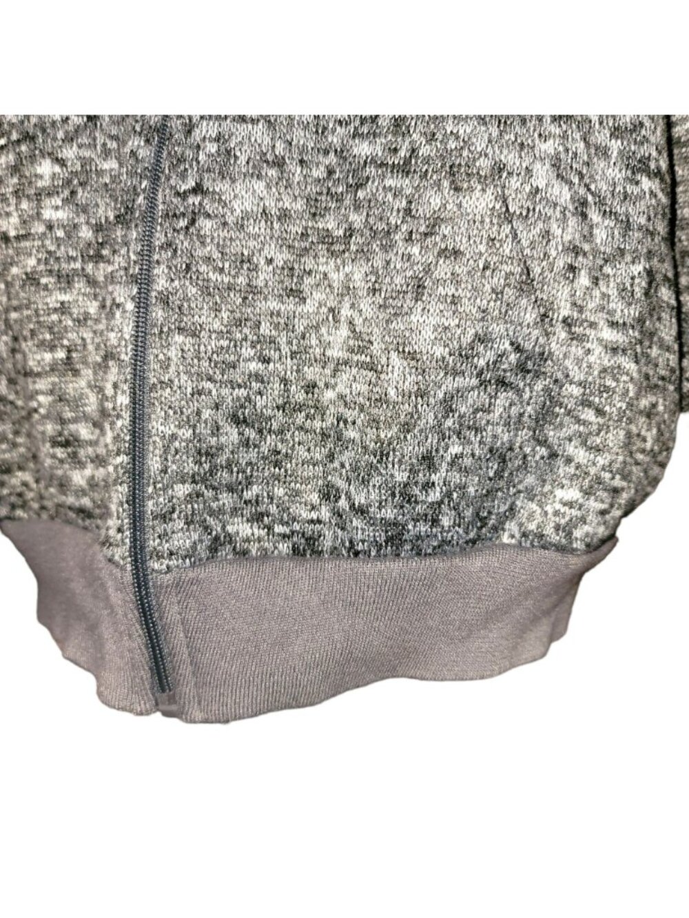 Womans Fleece Jacket Hoodie Zip Front Black Grey Fleck Streetwear Size M JJ3448 - Picture 5 of 9